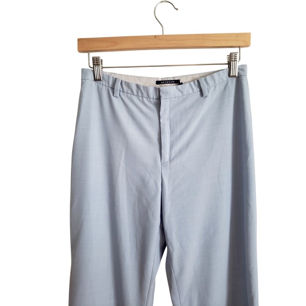 Gap Mid Rise Straight Leg Wool Blend Pants Blue Size 4A - Picture 2 of 8